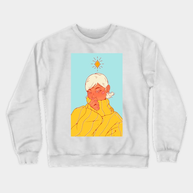 Yellow Thoughts Crewneck Sweatshirt by AlijhaeArts